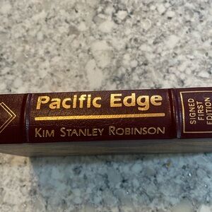 Signed first edition leather bound Pacific edge